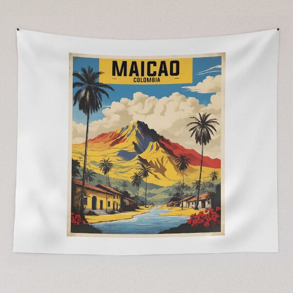 Item preview, Maicao Colombia Retro Vintage Poster Tourism  designed and sold by TravelersGems.