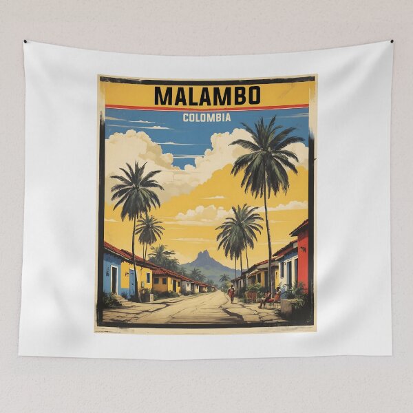 Item preview, Malambo Colombia Retro Vintage Poster Tourism  designed and sold by TravelersGems.