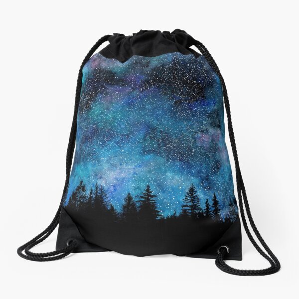 Nuit étoilée dans la forêt Sac à cordon
