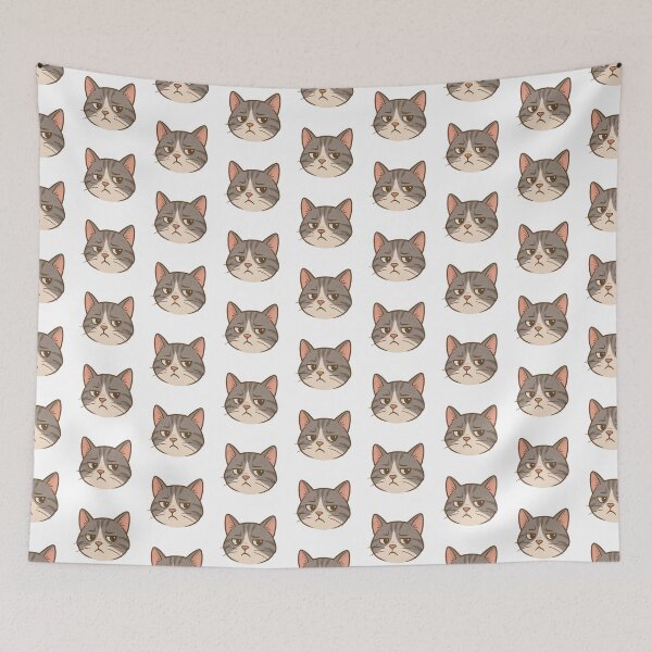 Item preview, Grumpy Gray Cat – Judgy and Unimpressed designed and sold by FriskySloths.