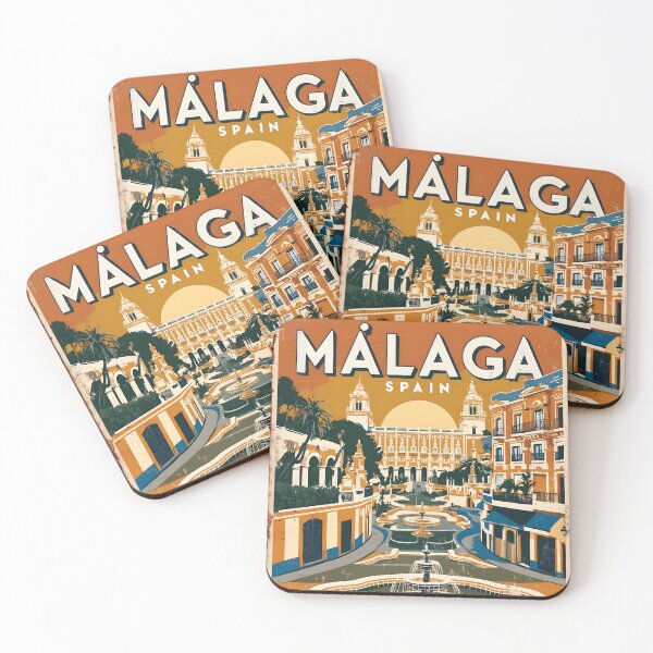 Item preview, Malaga Spain Vintage Travel Tourism designed and sold by TravelersGems.