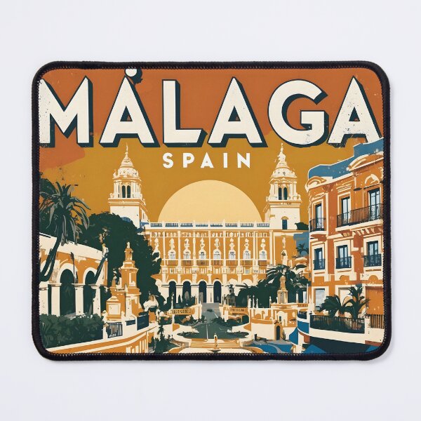 Item preview, Malaga Spain Vintage Travel Tourism designed and sold by TravelersGems.