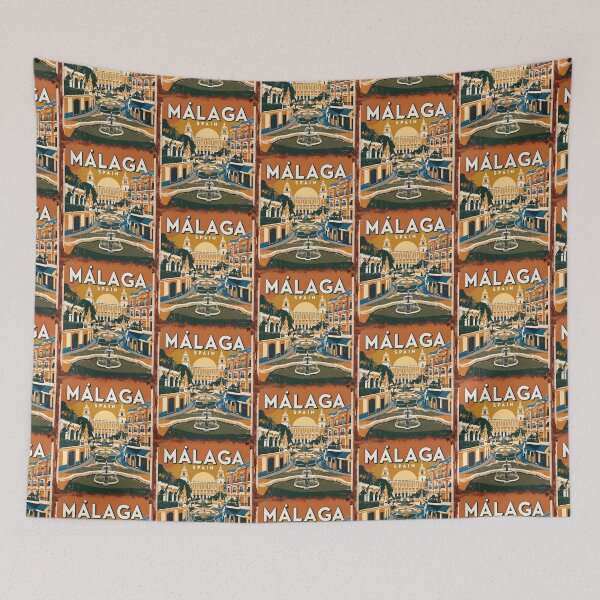 Item preview, Malaga Spain Vintage Travel Tourism designed and sold by TravelersGems.