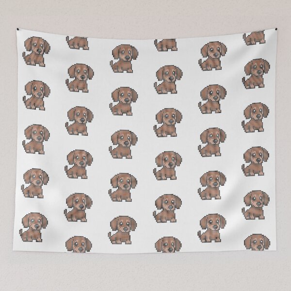 Item preview, Pixeled Dachshund (red) designed and sold by Brain Fart Buffet.