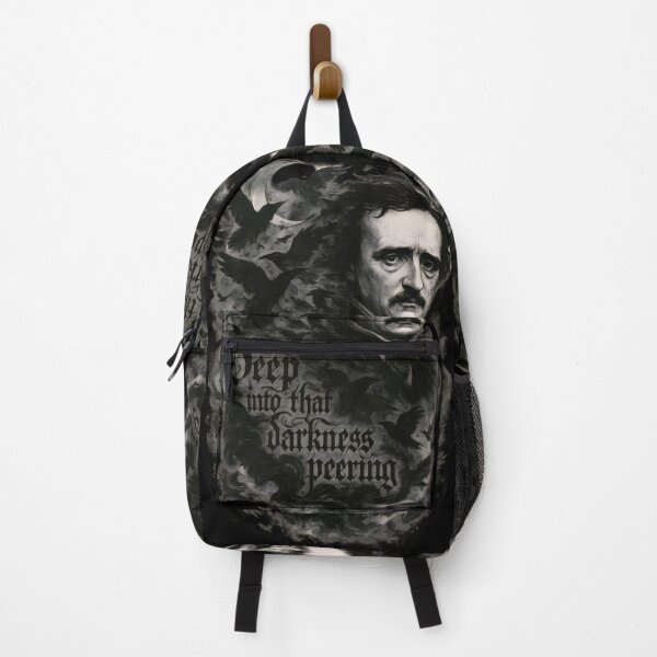 Item preview, Edgar Allan Poe Raven Quote Art – Deep Into That Darkness Peering Illustration designed and sold by Shoot-The-Moon.