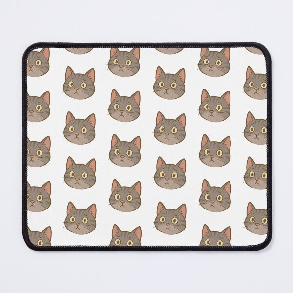 Item preview, Worried Gray Cat – Anxious Cartoon Face designed and sold by FriskySloths.
