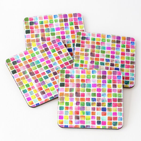 Item preview, Colorful Watercolor Squares Form An Endless Pattern designed and sold by Piotrek0001.