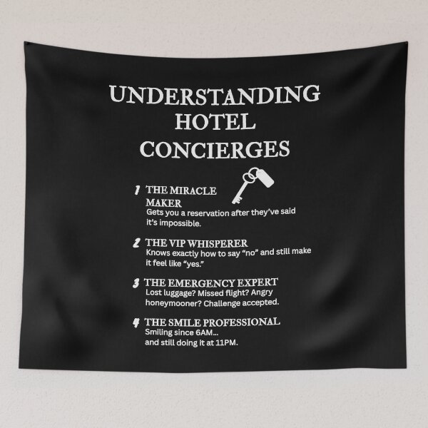 Item preview, Understanding Hotel Concierges – Funny Luxury Life Definitions – Black designed and sold by PsyFlow35.