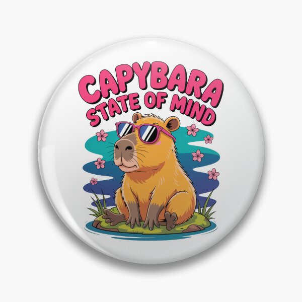 Item preview, Cute Cartoonish Capybara State Of Mind designed and sold by MonkiFlipp.
