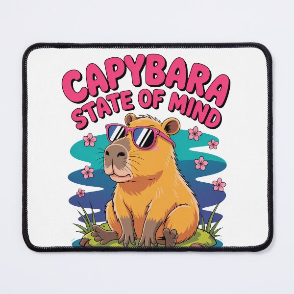 Item preview, Cute Cartoonish Capybara State Of Mind designed and sold by MonkiFlipp.