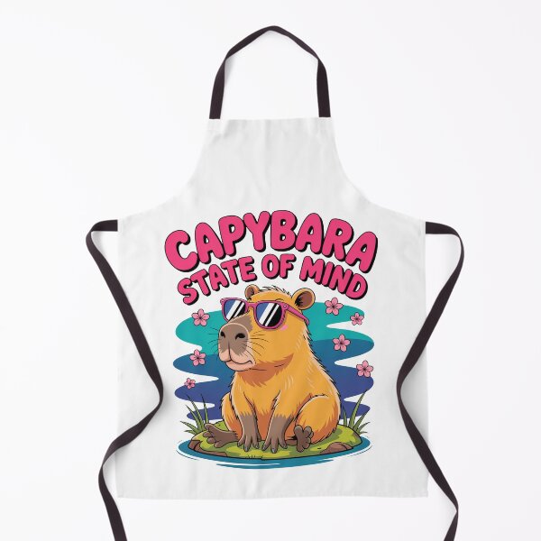 Item preview, Cute Cartoonish Capybara State Of Mind designed and sold by MonkiFlipp.