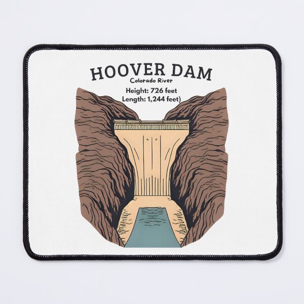 Item preview, Hoover Dam Facts Tee – Engineering Wonder of the Desert designed and sold by CyberArtistOne.