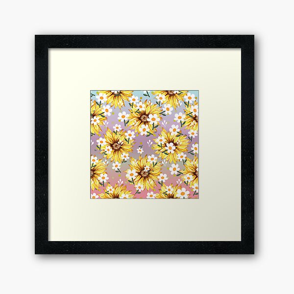 Item preview, Motif joyeux tournesol et marguerite designed and sold by ToscaniArt.