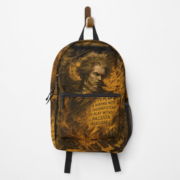 Item preview, Beethoven Quote Art – Play With Passion Not Perfection Illustration designed and sold by Shoot-The-Moon.