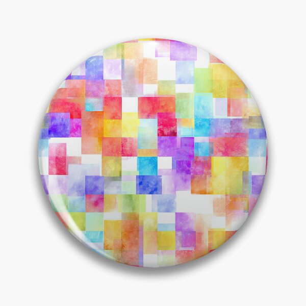 Item preview, Vibrant Watercolor Squares Floating On White Background designed and sold by Piotrek0001.