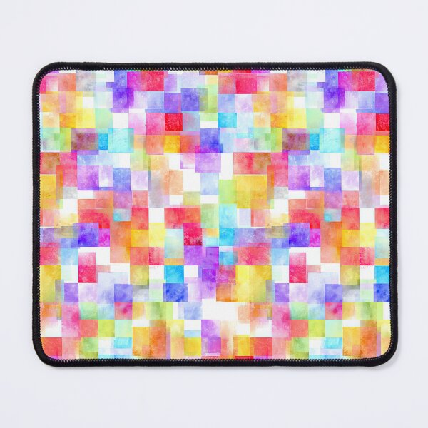 Item preview, Vibrant Watercolor Squares Floating On White Background designed and sold by Piotrek0001.