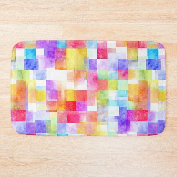 Item preview, Vibrant Watercolor Squares Floating On White Background designed and sold by Piotrek0001.