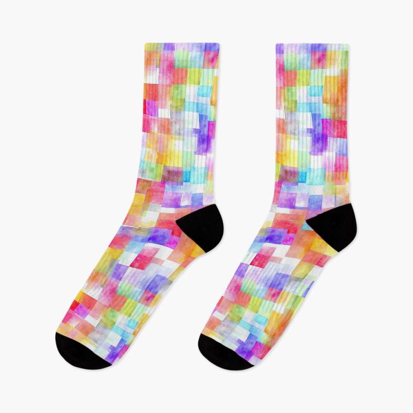 Item preview, Vibrant Watercolor Squares Floating On White Background designed and sold by Piotrek0001.