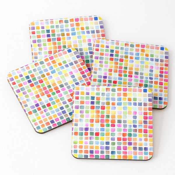 Item preview, Gentle Watercolor Grid Pattern With Vibrant Energy designed and sold by Piotrek0001.