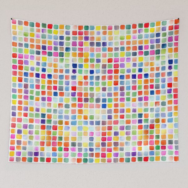 Item preview, Gentle Watercolor Grid Pattern With Vibrant Energy designed and sold by Piotrek0001.