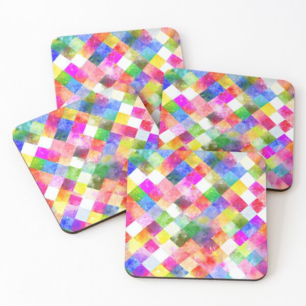 Item preview, Colorful Grid Of Watercolor Squares On White designed and sold by Piotrek0001.
