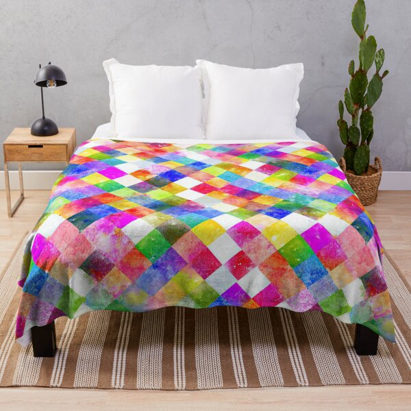 Item preview, Colorful Grid Of Watercolor Squares On White designed and sold by Piotrek0001.