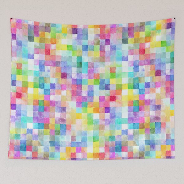 Item preview, Artistic Composition Of Floating Watercolor Squares Pattern designed and sold by Piotrek0001.
