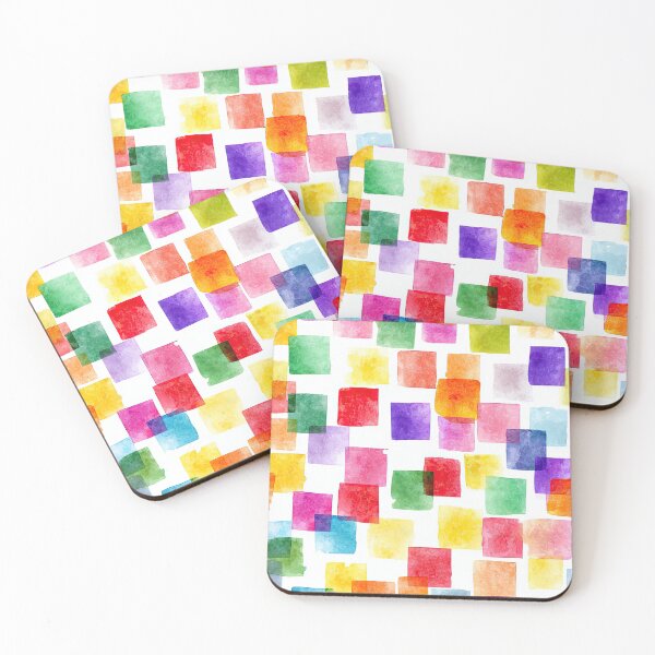 Item preview, Harmonious Watercolor Pattern With Subtle Square Details designed and sold by Piotrek0001.