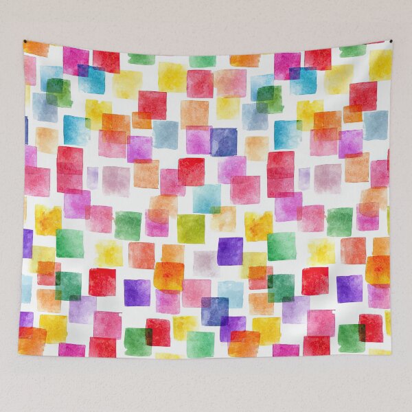Item preview, Harmonious Watercolor Pattern With Subtle Square Details designed and sold by Piotrek0001.