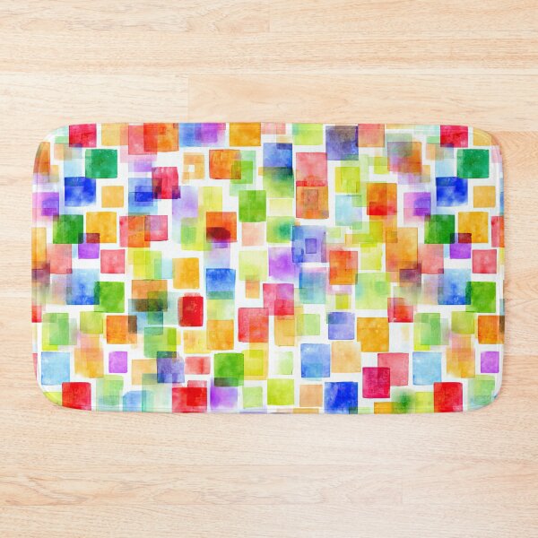 Item preview, Whimsical Watercolor Pattern With Repeating Square Motif designed and sold by Piotrek0001.
