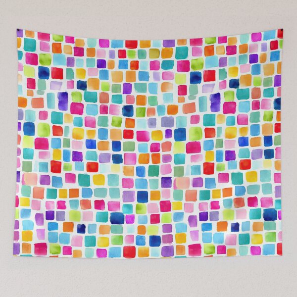 Item preview, Light Grid Formed By Pastel Watercolor Shapes designed and sold by Piotrek0001.