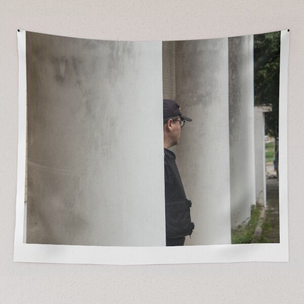 Item preview, guard hidden in a large white pillar of a building designed and sold by felipequeiroz.