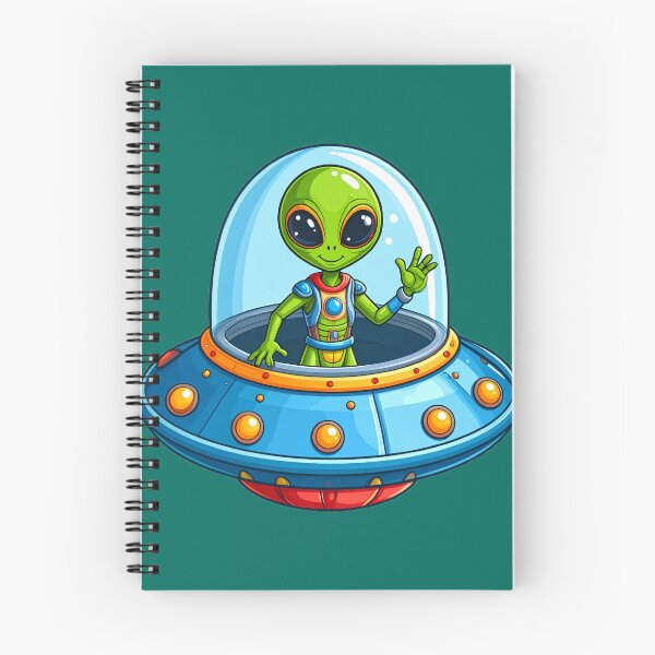 Item preview, Cute Alien In Spaceship Waving designed and sold by BeachBreezyVA.