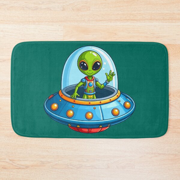 Item preview, Cute Alien In Spaceship Waving designed and sold by BeachBreezyVA.