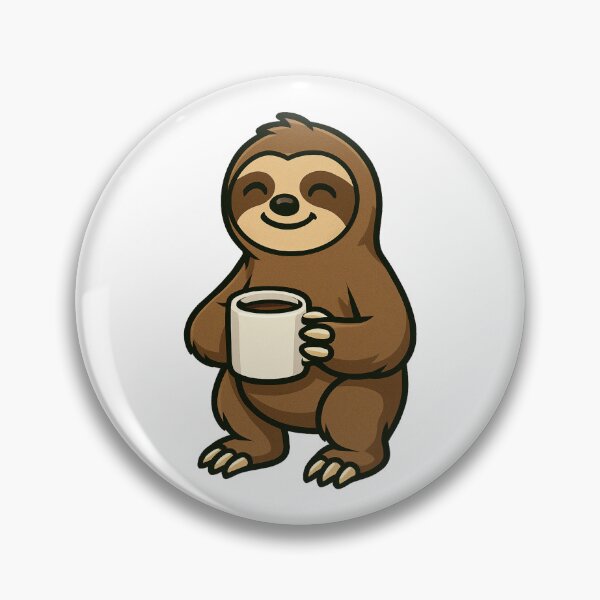 Item preview, Cute Sloth With Coffee designed and sold by k3rstman1.