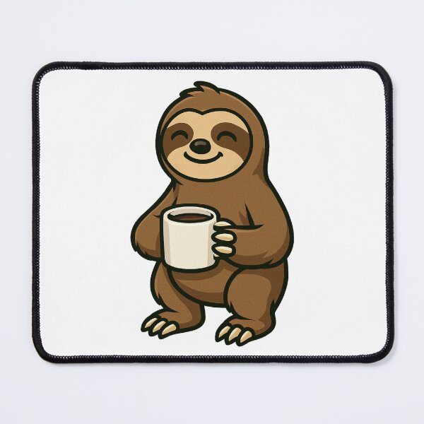 Item preview, Cute Sloth With Coffee designed and sold by k3rstman1.