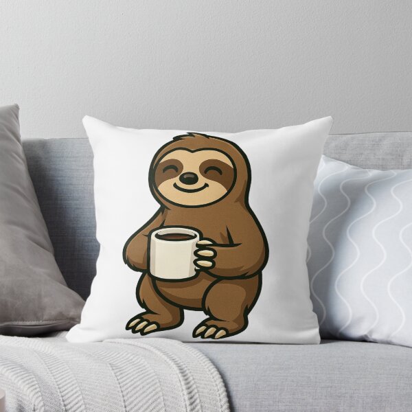 Item preview, Cute Sloth With Coffee designed and sold by k3rstman1.