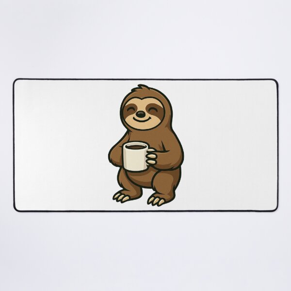 Item preview, Cute Sloth With Coffee designed and sold by k3rstman1.