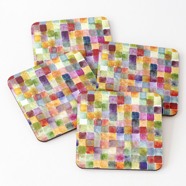 Item preview, Gentle Watercolor Grid Of Transparent Color Squares designed and sold by Piotrek0001.