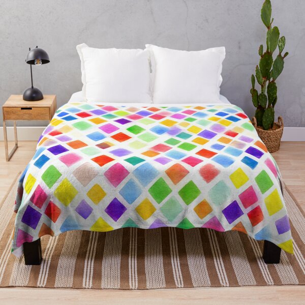 Item preview, Abstract Watercolor Squares Floating Over White Space designed and sold by Piotrek0001.
