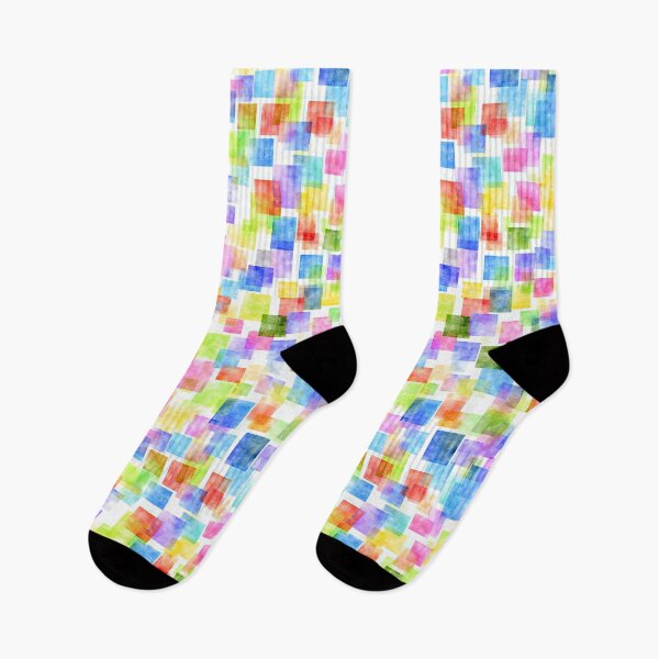 Item preview, Colorful Watercolor Squares Spread Across Clean Canvas designed and sold by Piotrek0001.