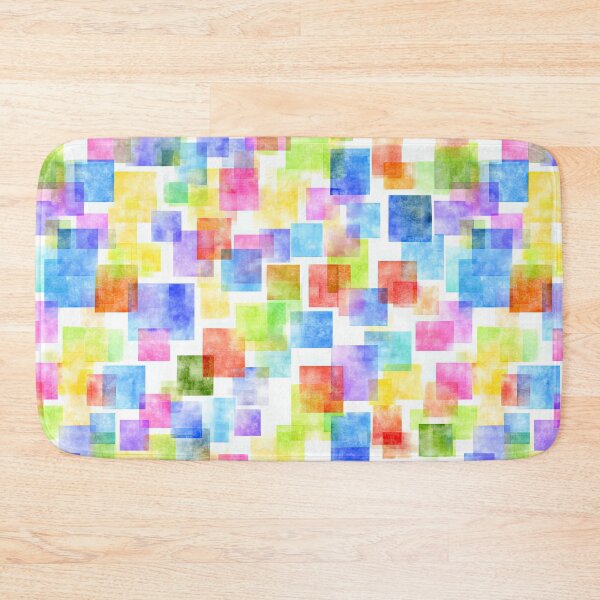 Item preview, Colorful Watercolor Squares Spread Across Clean Canvas designed and sold by Piotrek0001.