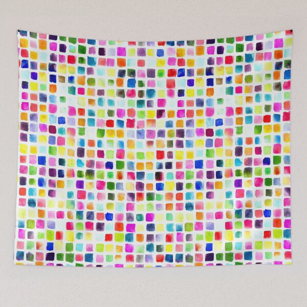 Item preview, Soft Edge Watercolor Grid In Subtle Colors designed and sold by Piotrek0001.