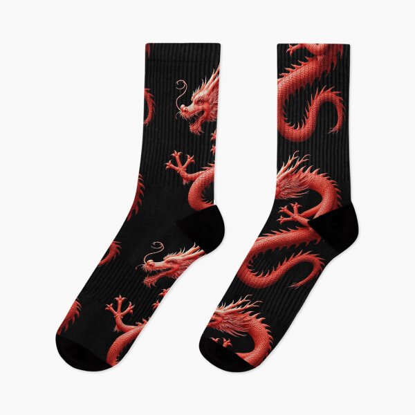 Item preview, Red Chinese Dragon 2025 B designed and sold by SoccaTamam.