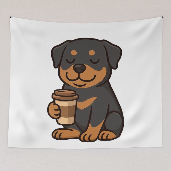 Item preview, Rottweiler With Coffee designed and sold by k3rstman1.