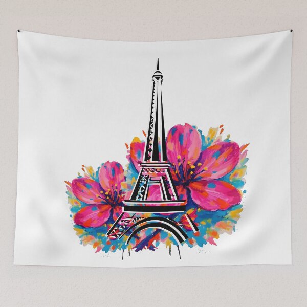 Item preview, Parisian souvenir Eiffel tower paris cherry blossom designed and sold by Colorfulman.