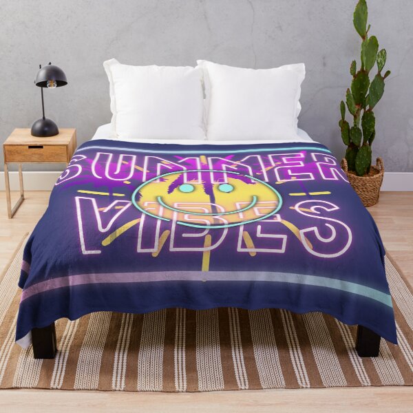 Item preview, SunShine & Smiles: Summer Vibes Palm Trees Neon Dark Blue designed and sold by StarStudio360.