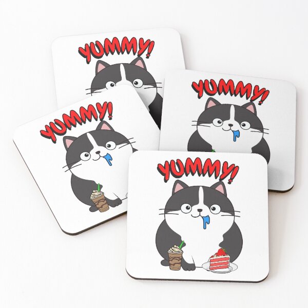 Item preview, Funny Fat cat is enjoying coffee and cake designed and sold by Pet Station.