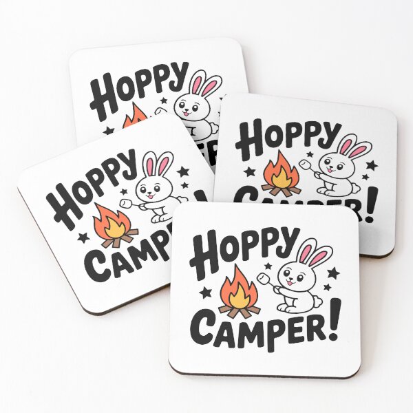 Item preview, Hoppy Camper! Cute Rabbit Camping Pun designed and sold by PMCreative.