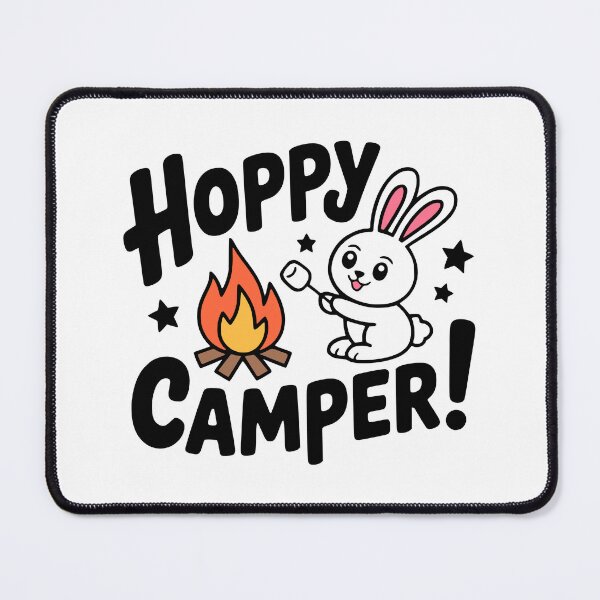 Item preview, Hoppy Camper! Cute Rabbit Camping Pun designed and sold by PMCreative.